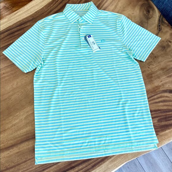 Southern Tide Driver Bold Stripe Polo Mens Medium NWT - Picture 2 of 2